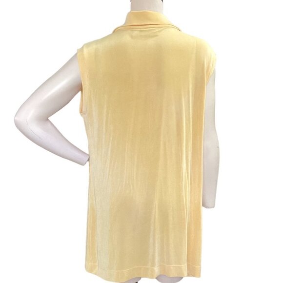 Chico's Travelers Tunic Vest Top Sz 3 (XL/16) Yellow #92V - Picture 5 of 8